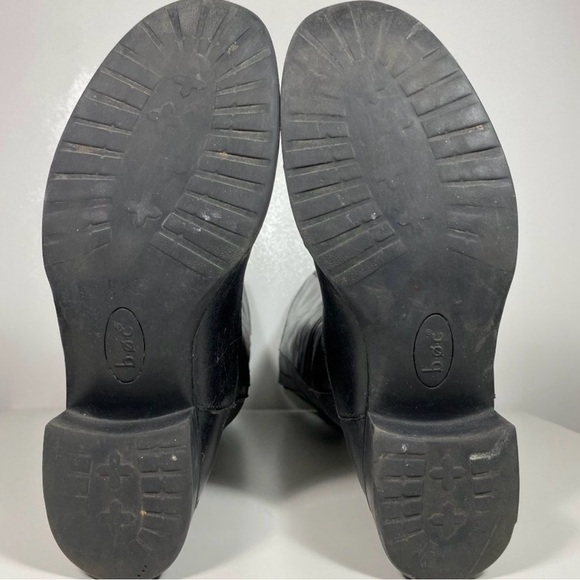 B.O.C Born Women Leather Boots Riding Boots Knee High / Tall Black Sz 7 /38 - Picture 6 of 7